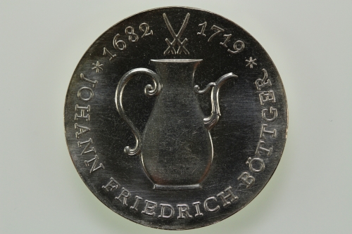 DDR, 10 Mark Böttger, 1969, Stempelglanz / Bu