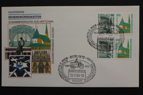 Berlin, MiNr. W 97 + W 98 ESST Berlin, FDC