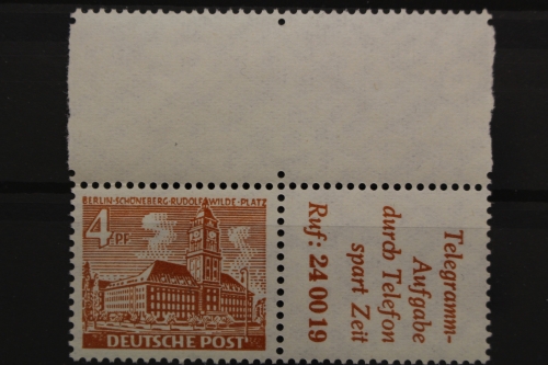 Berlin, MiNr. W 29, Rand, postfrisch