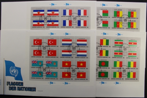 UNO - New York, MiNr. 348-363, ZD-Bogen, ESST, FDC