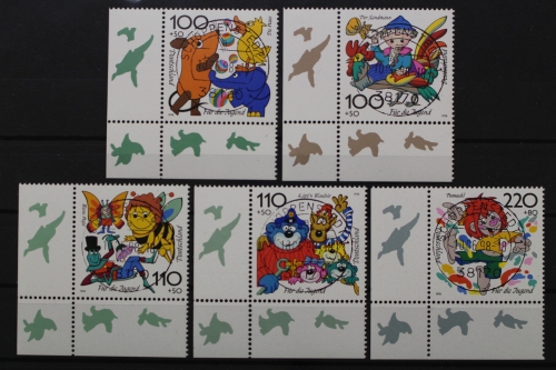 Deutschland, MiNr. 1990-1994, Ecken li. unten, zentrische Stempel, EST