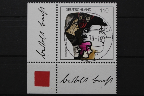 Deutschland (BRD), MiNr. 1972, Ecke li. unten, zentrischer Stempel, EST