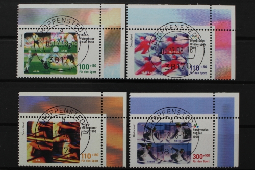 Deutschland, MiNr. 1968.1971, Ecken re. oben, zentrische Stempel, EST