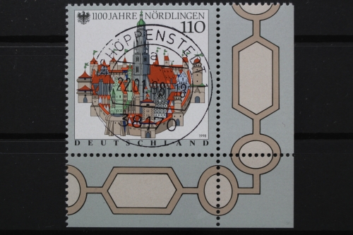 Deutschland (BRD), MiNr. 1965, Ecke re. unten, zentrischer Stempel, EST