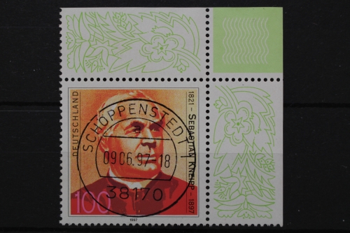 Deutschland (BRD), MiNr. 1925, Ecke re. oben, zentrischer Stempel, EST