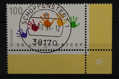 Deutschland (BRD), MiNr. 1869, Ecke re. unten, zentrischer Stempel, EST