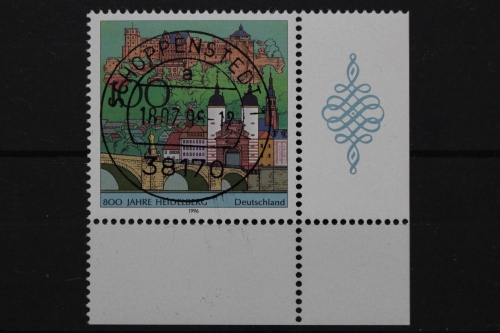 Deutschland (BRD), MiNr. 1868, Ecke re. unten, zentrischer Stempel, EST