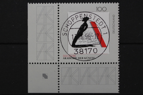 Deutschland (BRD), MiNr. 1866, Ecke li. unten, zentrischer Stempel, EST