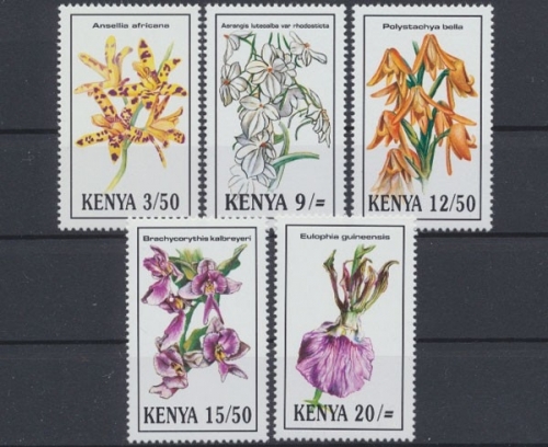 Kenia, Blumen, MiNr. 596-600, postfrisch