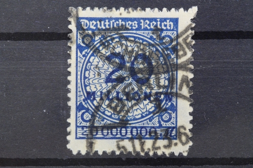 Deutsches Reich, MiNr. 319 B, gestempelt, geprüft Infla