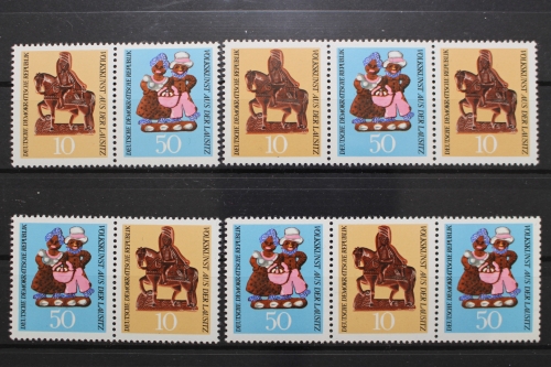 DDR, MiNr. 1521-1523, Zd-Kombinationen, postfrisch
