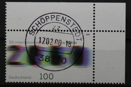 Deutschland (BRD), MiNr. 2102, Ecke re. oben, zentrischer Stempel, EST