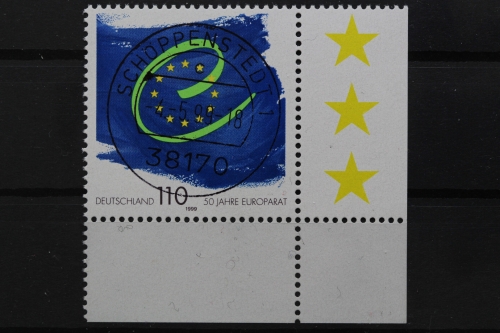 Deutschland (BRD), MiNr. 2049, Ecke re. unten, zentrischer Stempel, EST