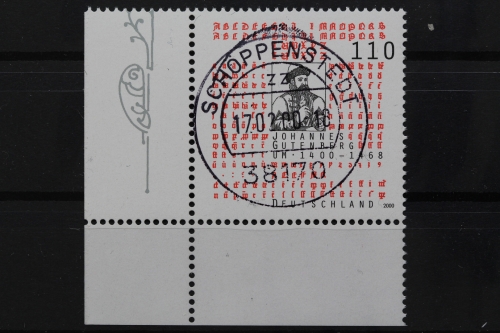 Deutschland (BRD), MiNr. 2098, Ecke li. unten, zentrischer Stempel, EST