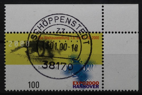 Deutschland (BRD), MiNr. 2089, Ecke re. oben, zentrischer Stempel, EST