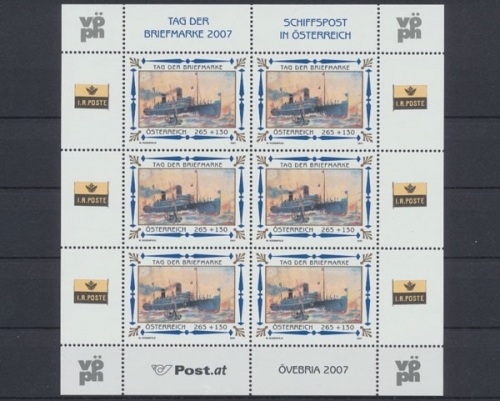 Österreich, Schiffe, MiNr. 2669 Kleinbogen, postfrisch