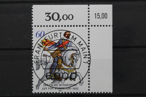 Deutschland (BRD), MiNr. 1504, Ecke re. oben, KBWZ, EST F/M
