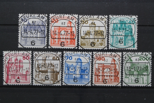 Berlin, MiNr. 532-540, zentrische Stempel, EST