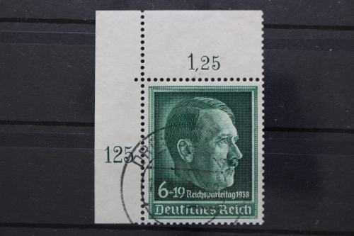 Deutsches Reich, MiNr. 672 x, Ecke links oben, gestempelt