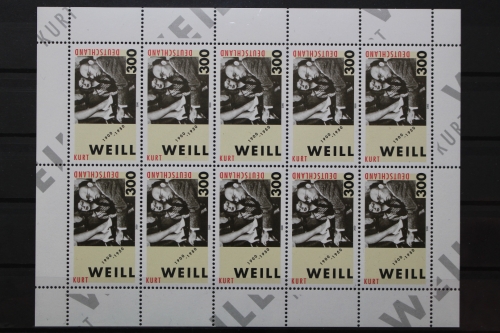 Deutschland (BRD), MiNr. 2100, Kleinbogen, postfrisch