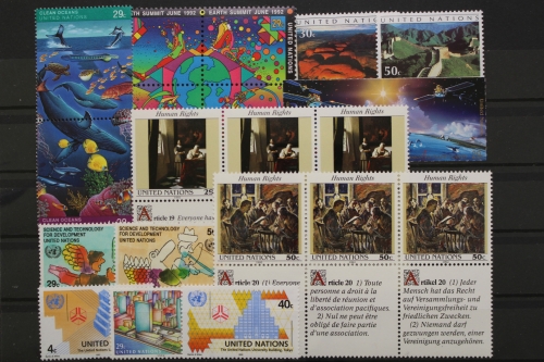 UNO New York, MiNr. 625-641, Jahrgang 1992, postfrisch