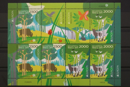Weißrußland, MiNr. 853-854, Zusammendruck-Bogen, postfrisch