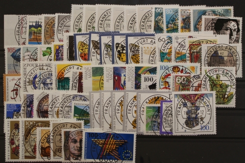 Deutschland (BRD), MiNr. 1582-1644, Jahrgang 1992, zentrisch gestempelt