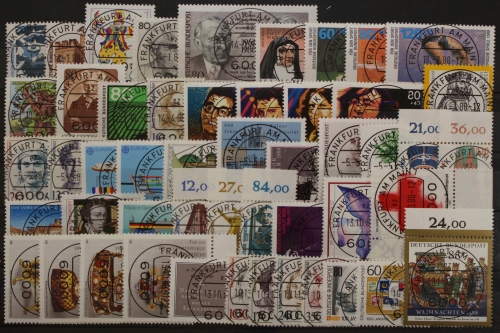 Deutschland (BRD), MiNr. 1347-1393, Jahrgang 1988, zentrisch gestempelt
