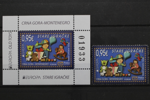 Montenegro, MiNr. 370 + Block 16, postfrisch