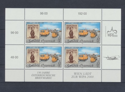 Österreich, MiNr. 2292 I Kleinbogen, postfrisch
