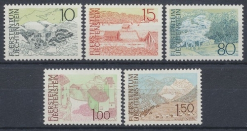 Liechtenstein, MiNr. 573-577, postfrisch