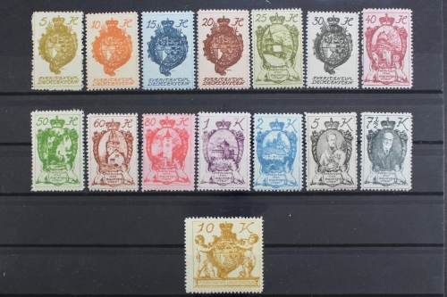 Liechtenstein, MiNr. 25-39, postfrisch
