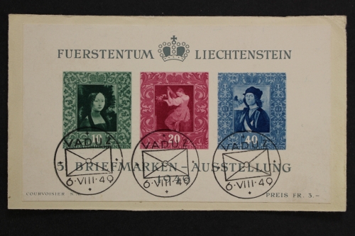 Liechtenstein, MiNr. Block 5, Briefstück, EST