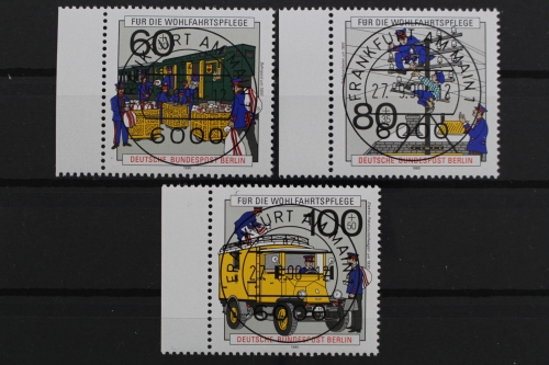 Berlin, MiNr. 876-878, zentrischer Versandstempel F/M, EST