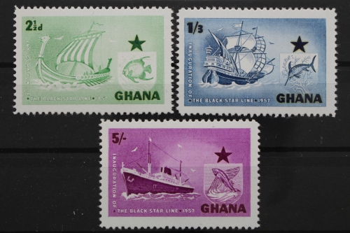 Ghana, MiNr. 17-19, postfrisch