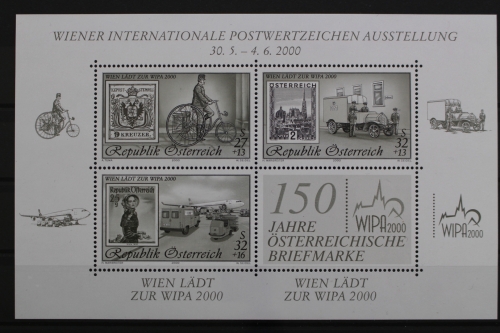 Österreich, MiNr. Block 14, Schwarzdruck, postfrisch