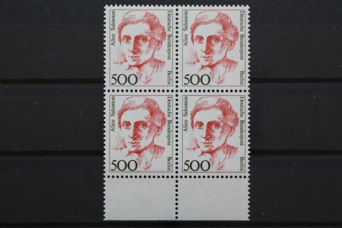 Berlin, MiNr. 830, Viererblock, Unterrand, postfrisch
