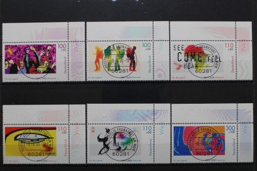 Deutschland (BRD), MiNr. 2117-2122, Ecke re. oben, zentr. VS F/M, EST