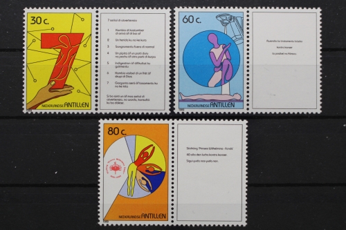 Niederländische Antillen, MiNr. 668-670, mit Zierfeld, postfrisch