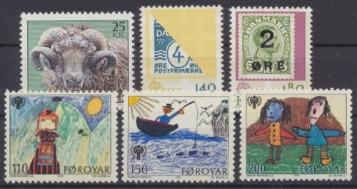 Färöer, MiNr. 42-47, Jahrgang 1979, postfrisch