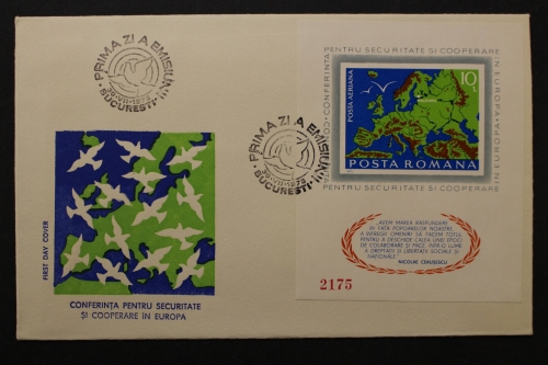 Rumänien, MiNr. Block 125, FDC