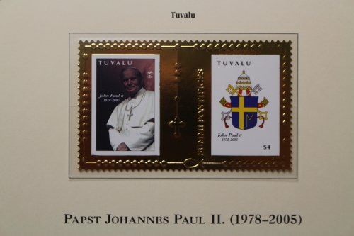 Papst Briefmarken-Blockausgaben, verschiedene Länder