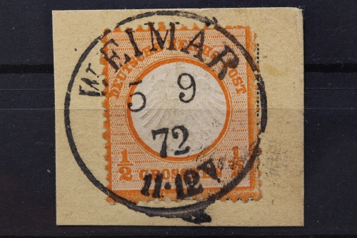 Deutsches Reich, MiNr. 14, zentrischer Stempel, Briefstück