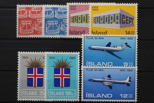 Island, MiNr. 426-433, Jahrgang 1969, postfrisch