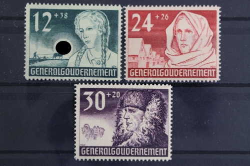 Generalgouvernement, MiNr. 56-58, postfrisch