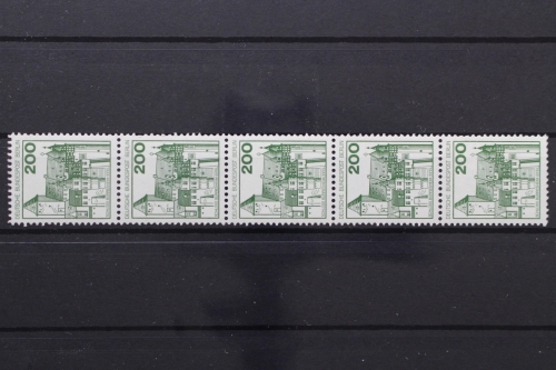 Berlin, MiNr. 540 R, Fünferstreifen mit ZN 015, postfrisch
