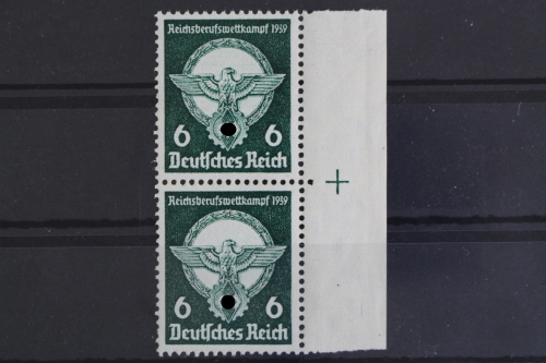 Deutsches Reich, MiNr. 689, senkr. Paar, re. Rand, Passerkreuz, postfrisch