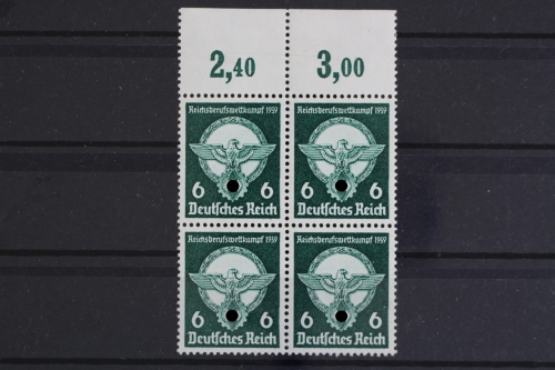 Deutsches Reich, MiNr. 689, 4er Block, Oberrand, postfrisch