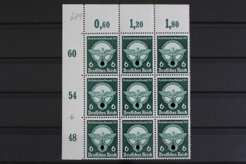 Deutsches Reich, MiNr. 689, 9er Block, Ecke li. oben, Passerkreuz, postfrisch