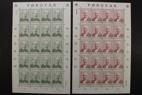 Färöer, MiNr. 53-54, Kleinbögen, postfrisch
